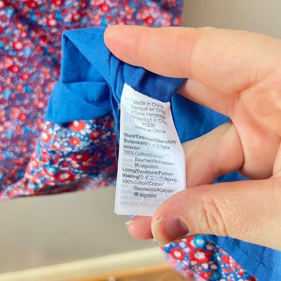 J. Crew Summer Dress Liberty Print- Betsy Ann Floral - Sz. 000‎ - Picture 7 of 8